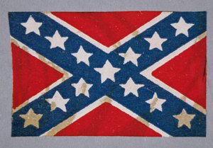 Konfederaation joukkojen Southern Crossin taistelulippu (väri litho) tekijältä American School