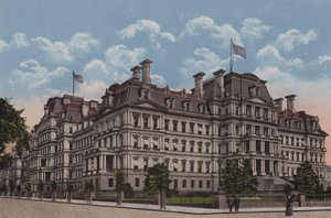 The State, War and Navy Building, Washington DC (värilitografiassa) tekijältä American School