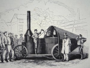 Winans Steam Gun, vangittu konfederaateilta Yhdysvaltain sisällissodan aikana, toukokuussa 1861 (litho) tekijältä American School
