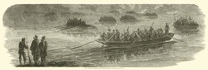 Sedgwicksin joukkojen eteneminen Rappahannockin yli huhtikuussa 1863 tekijältä American School