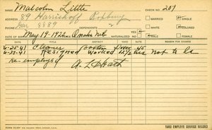 Malcolm X:n palvelushistoria (1925-65) tekijältä American School