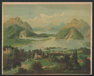 Killarneyn järvet, n. 1878 (chromolitho) tekijältä American School