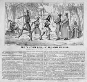 Valtion upseerien poliittinen harjoitus, julkaisija John Childs, New York, n. 1838 tekijältä American School
