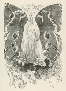 Titania, hahmo William Shakespearen näytelmästä Juhannusyön unelma (kaiverrus). tekijältä American School