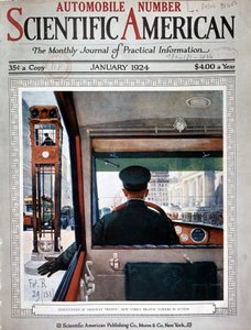 Liikennevalotornit ja liikenteenohjaus New Yorkissa - "" Scientific Americanissa", tammikuu 1924 tekijältä American School
