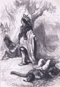 Uncas ja Miantonomoh (1643), kuvitus Cassell