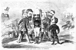 Uncle Sams Happy Family of General, n. 1863 tekijältä American School