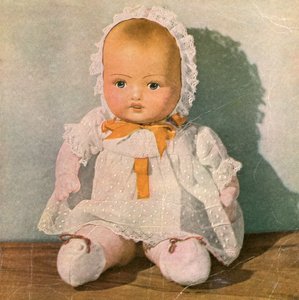 Vintage lasten asetelma - nukke tekijältä American School