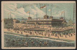 West Brighton Beach Hotel, USA (värillinen kaiverrus) tekijältä American School