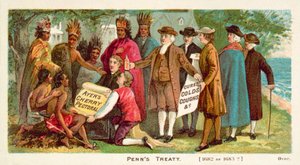 William Pennin sopimus Pohjois-Amerikan intiaanien kanssa, 1682 tekijältä American School