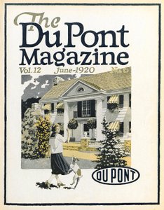 Nainen ja koira, DuPont-lehden etukansi, kesäkuu 1920 tekijältä American School
