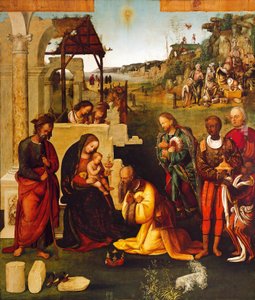 Adoration of Magic, kirjoittanut Amico Aspertini (1475-1552)