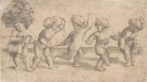 Five Dancing Putti,.n.d. tekijältä Amico Aspertini