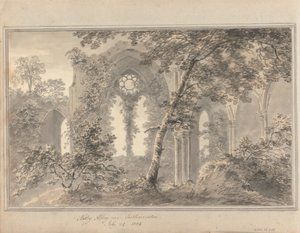 Näkymiä Englannissa, Skotlannissa ja Walesissa: Netley Abbey lähellä Southamptonia, 24. heinäkuuta 1804 tekijältä Amos Green