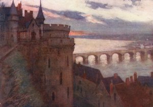 Amboise terassilta (värilitografia)