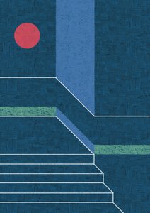 Punainen ympyrä, siniset askelmat tekijältä Amy Louise Baker