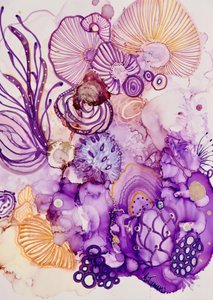 Purppura-kultainen fantasiakukka tekijältä Amy Tieman