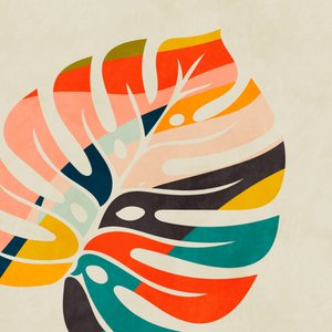 Monstera-lehti on värikäs tekijältä Ana Rut Bre