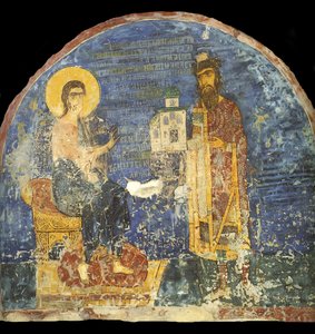 Suurprinssi Jaroslav II Vsevolodovich Nereditsan kirkon mallilla ennen Kristusta, 1100-luku