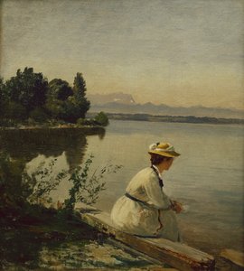 Leonin lähellä Starnberg-järvellä (öljy kankaalle)
