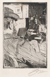Albert Besnard ja hänen mallinsa, 1896. tekijältä Anders Leonard Zorn