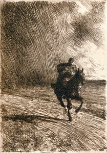 Myrsky, 1891 tekijältä Anders Leonard Zorn