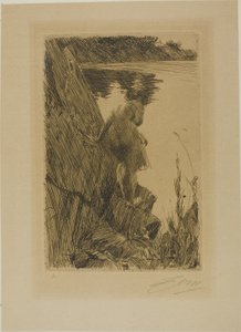 Kylpylä (ilta) III tekijältä Anders Leonard Zorn