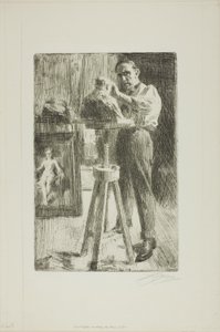 Prinssi Paul Troubetzkoy I (koko pituus) tekijältä Anders Leonard Zorn