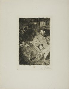 Lukeminen (hra ja rouva Ch. Deering) tekijältä Anders Leonard Zorn