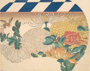 Viuhkamaiset krysanteemit, 1840-luku, 1840-luku. tekijältä Ando Hiroshige