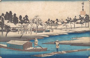 Selkeää säätä lumen jälkeen Massakissa. tekijältä Ando Hiroshige