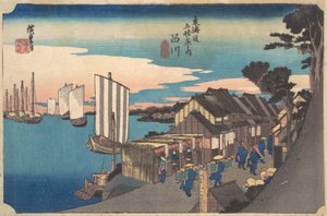 Aamupäivä Shinagawassa, n. 1834, n. 1834. tekijältä Ando Hiroshige