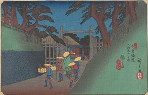 Fukushiman asema, n. 1837, n. 1837. tekijältä Ando Hiroshige