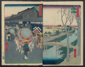 Hatsunen ratsastuskenttä, 1856-58, 1856-58 tekijältä Ando Hiroshige
