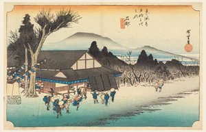 Ishibe (Sato Mekawa), jäsen Te fifty-Three S Tachi sound of the city alempi d tekijältä Ando Hiroshige