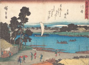 Kawasaki, vai mitä? 1838. , hyttynen. 1838. tekijältä Ando Hiroshige