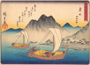 Maisaka, sarjasta The Fifty-three Stations of the Tokaido Road, 1900-luvun alku. tekijältä Ando Hiroshige