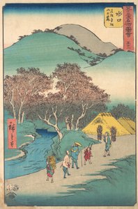 Mizuguchi, 1855. , 1855. tekijältä Ando Hiroshige