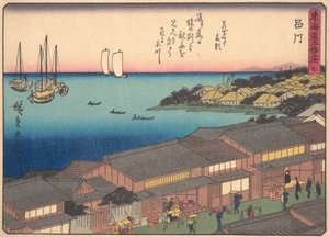 Shinagawa, sarjasta The Fifty-three Stations of the Tokaido Road, 1900-luvun alku. tekijältä Ando Hiroshige
