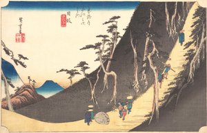Asema 26: Nissaka, Sayo no Nakayama, 53 asemalta..., noin. 1833-34. tekijältä Ando Hiroshige