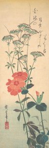 Erinomaiset pinkit ja kiinalainen agrimony, n. 1836, n. 1836. tekijältä Ando Hiroshige