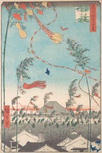 Tanabata-festivaali, sarjasta Sata kuuluisaa Edon näkymää, 1857, 1857. tekijältä Ando Hiroshige