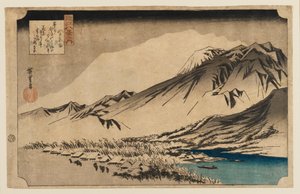 Puupalikkaprintti - Iltalunta Hiravuorella, 1797-1858 tekijältä Ando Hiroshige