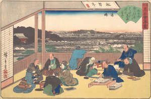 Yushima Matsu Kane vai? 1840. , hyttynen. 1840. tekijältä Ando Hiroshige