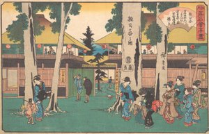 Kuva Shigasta ja Myogayasta, vai mitä? 1840. , hyttynen. 1840. tekijältä Ando Hiroshige