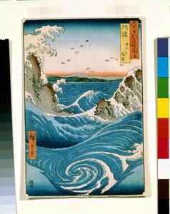 Awa (värillinen puupainatus) tekijältä Ando or Utagawa Hiroshige