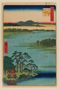 Bentenin pyhäkkö, Inokashiran lampi tekijältä Ando or Utagawa Hiroshige