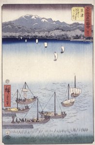 Kusatsu tekijältä Ando or Utagawa Hiroshige