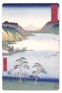 Shinano Shinano P Lovinse (Shinano Suwan lapsi) tekijältä Ando or Utagawa Hiroshige