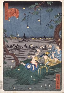 Kuuntelee sirkat D?kanyamassa (20) (D?kanyama Mushikiki) (värillinen puupalikkaprintti) tekijältä Ando or Utagawa Hiroshige